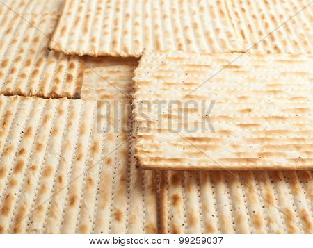 Surface covered with matza flatbread