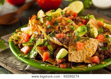Loaded Beef And Cheese Nachos