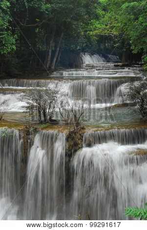 Huay Mae Kamin Waterfall in Khuean Srinagarindra National Park, Kanchanaburi province, Thailand