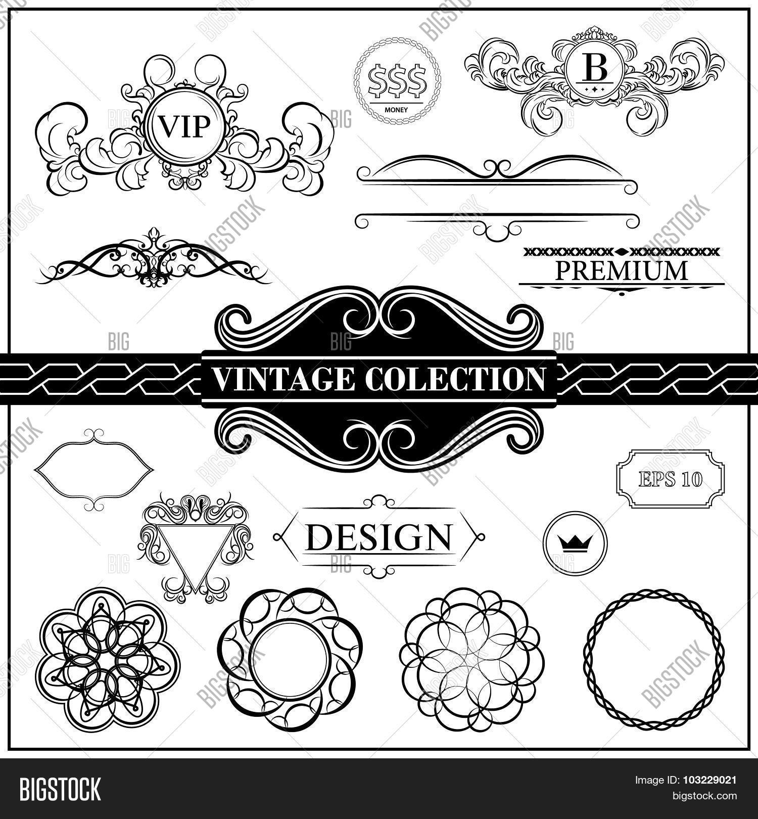 Vintage Set Decor Vector & Photo (Free Trial) | Bigstock