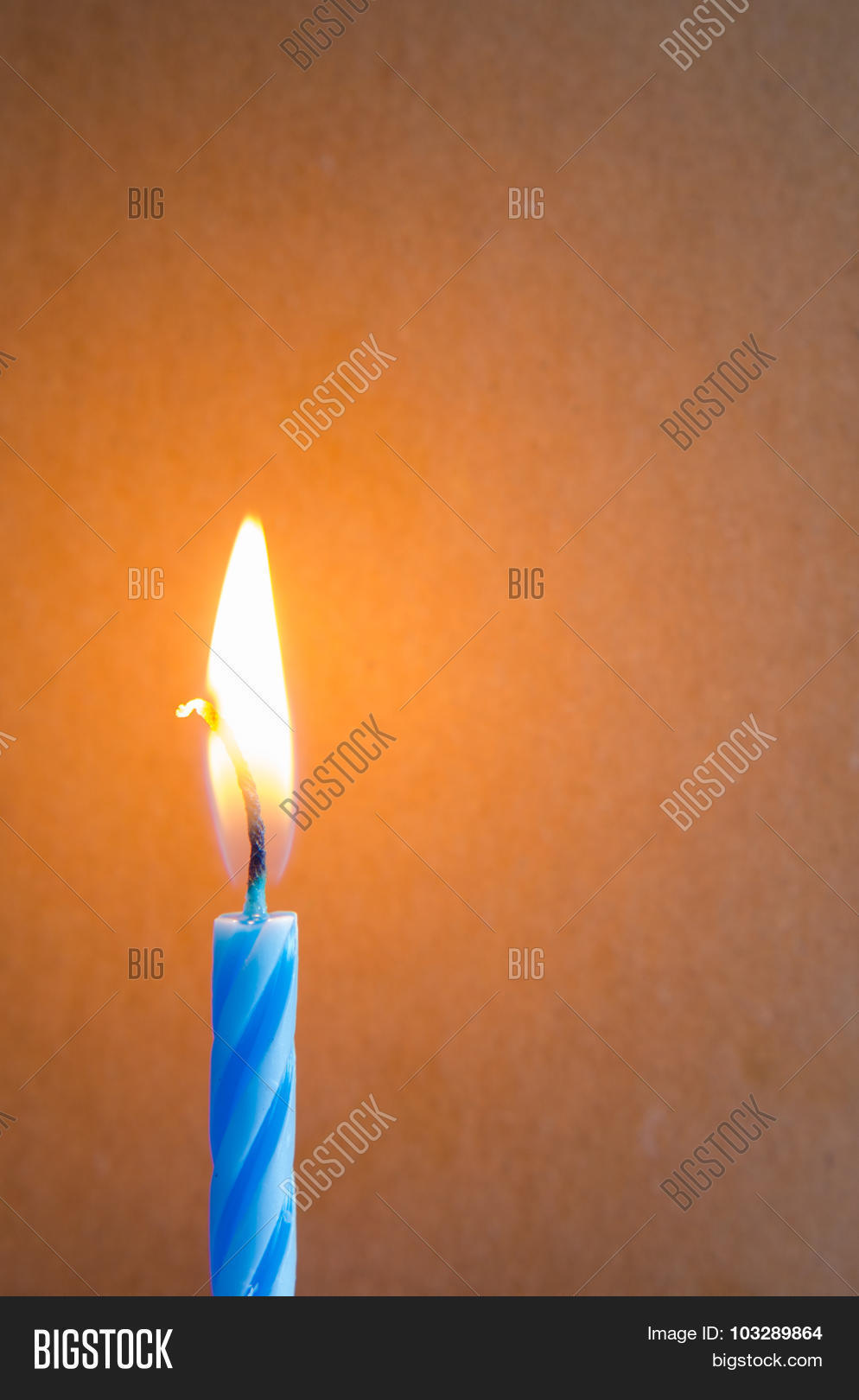 Burning Blue Candle On Image & Photo (Free Trial) | Bigstock