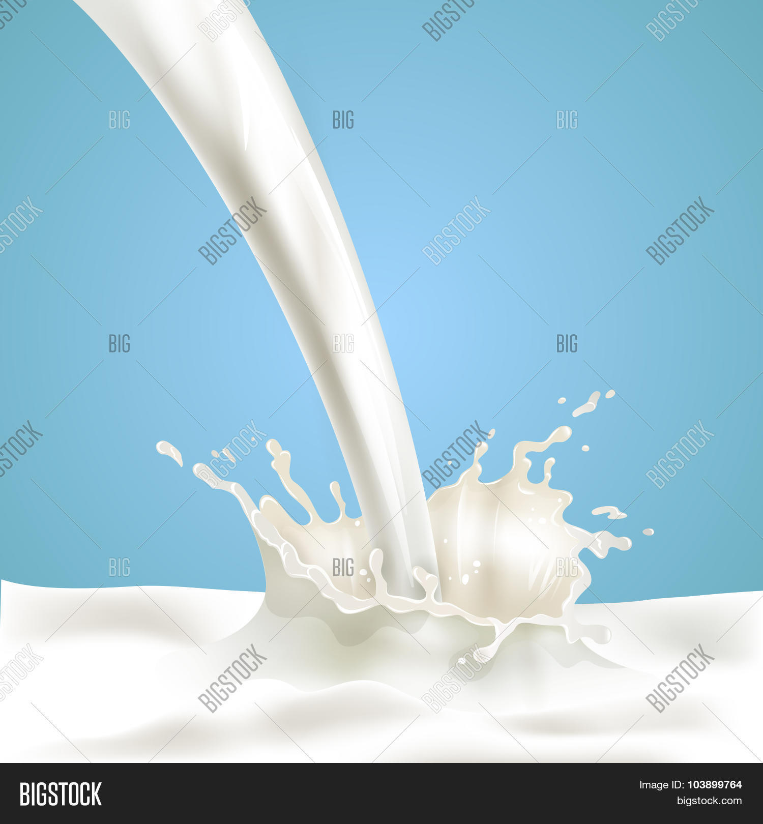 Pouring Milk Splash Vector Photo Free Trial Bigstock