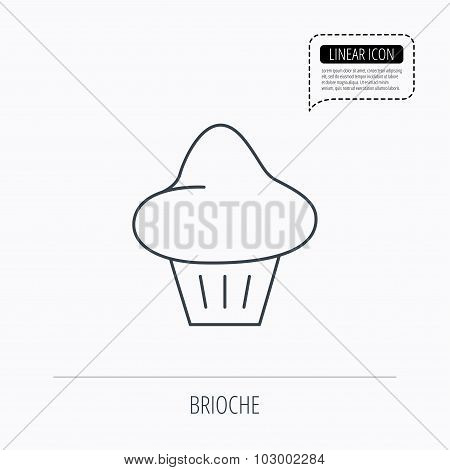 Brioche icon. Bread bun sign.