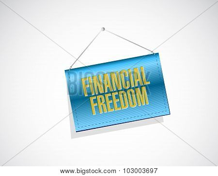 Financial Freedom Texture Banner Sign Concept