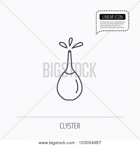 Medical clyster icon. Enema sign.
