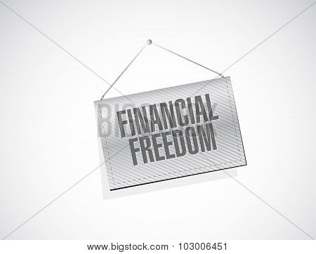 Financial Freedom Texture Banner Sign Concept