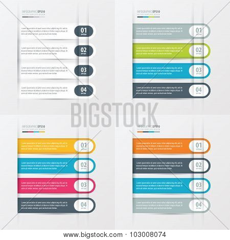 Rounded Modern Infographics Banner Set