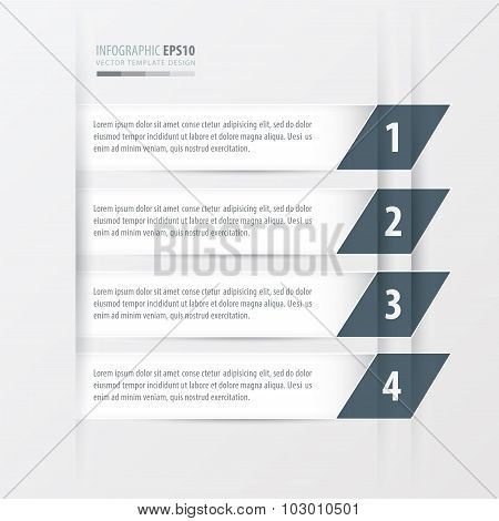 Tilted Squares Modern Infographics Banner.white Color Style.