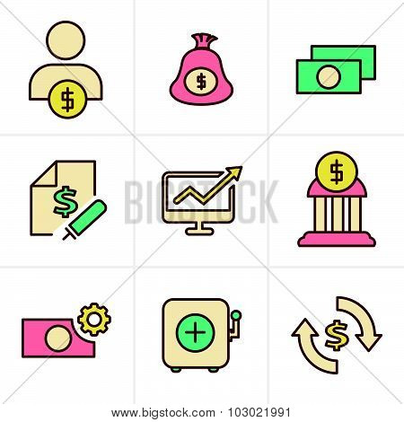 Icons Style Icons Style  Finance Icon Set,vector
