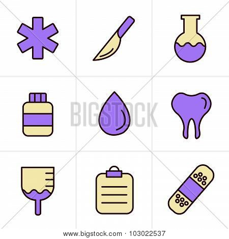 Icons Style  Medical Icons Vector Set Of Health And Medicine
