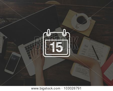 Fifteenth Memo Schedule Calendar Plan Concept