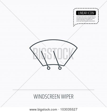 Windscreen wipers icon. Windshield sign.