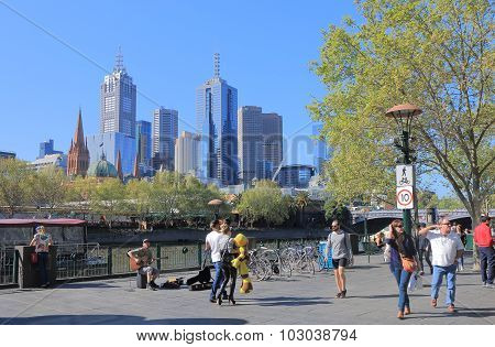 Melbourne waterfront cityscape Australia