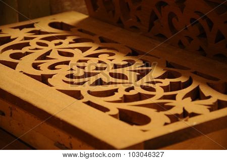 Malaysian traditional wood carving from Terengganu, Malaysia