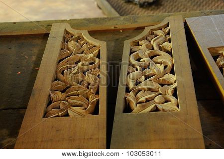 Malaysian traditional wood carving from Terengganu, Malaysia