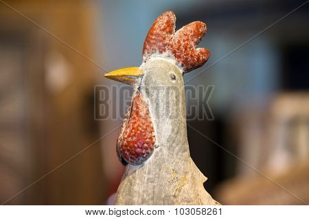 Statue of a Rooster Head