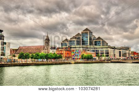 View Of City Quay In Dublin - Ireland