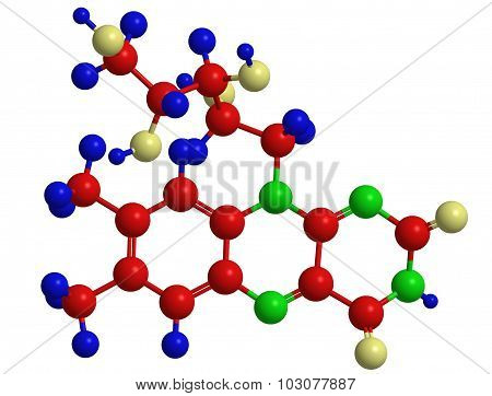 Molecular Structure Of Vitamin B2 (riboflavin)