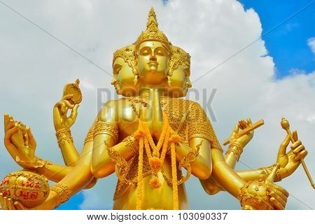 Indian God Of Brahma.