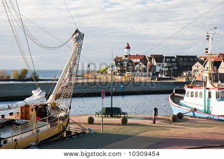 Havnen i Urk, en hollandsk fiskeri landsby