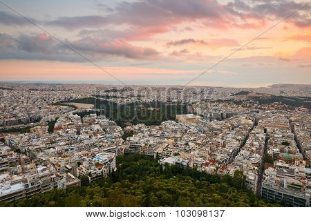 Athens from Lycabettus Hill.
