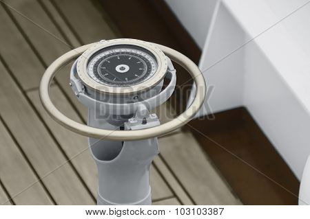Close up of a Naval gyrocompass