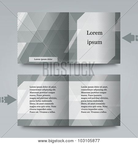 Brochure template with abstract background.