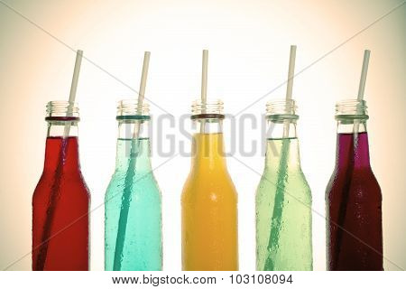 Vintage Color Tone Of Close Up Cool Colorful Drink