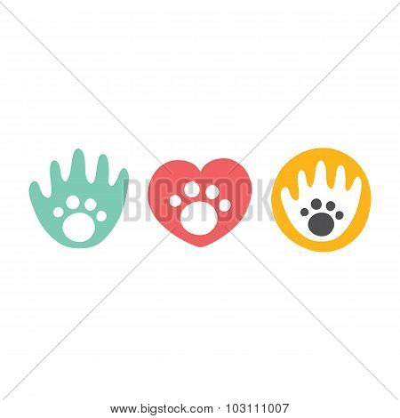 Animal club isolated vector badges