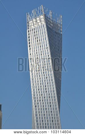 Cayan Tower at Dubai Marina in Dubai, UAE