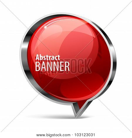 Shiny Gloss Red Vector Banner