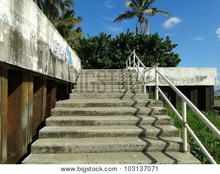 Escaleras en la playa