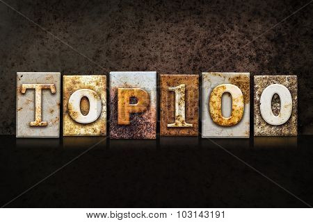 Top 100 Letterpress Concept On Dark Background