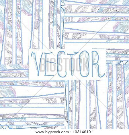 Set of 4 Seamless wavy line stripes patterns
