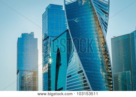Moscow, Russia - August 31, 2015: The Moscow International Business Center in Moscow. MIBC is one of the largest construction projects in Europe