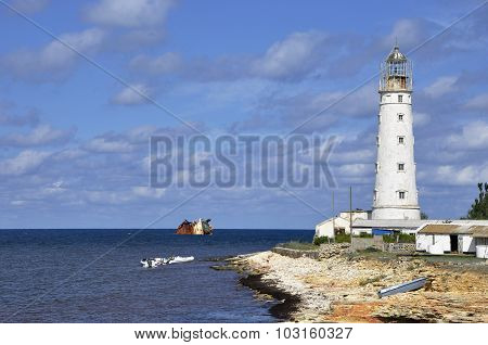 Old Lighthouse On The Beach