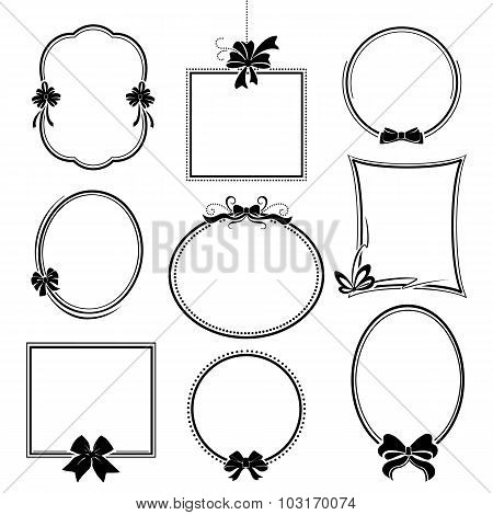 Set of frames with bows