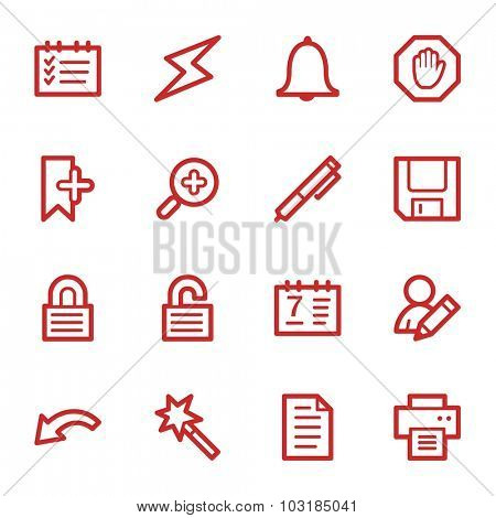 Organizer Web Icons Set