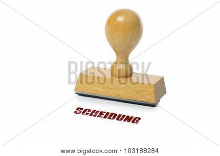 Scheidung Rubber Stamp