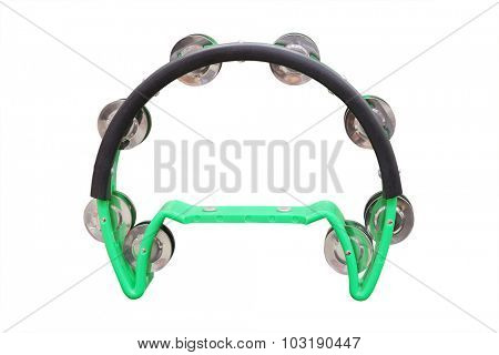tambourine isolated on the white background