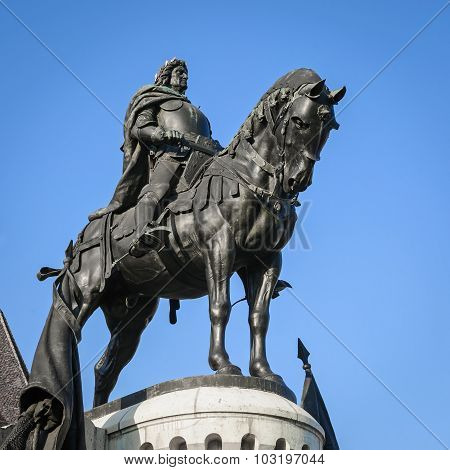 Statue of Matthias Corvinus in Cluj-Napoca, Romania