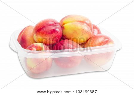 Tray With Ripe Nectarines