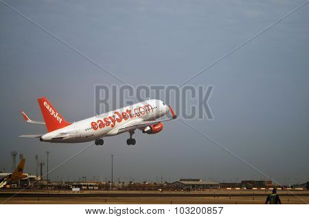 Takeoff Of A Plane Of Low Cost Airline
