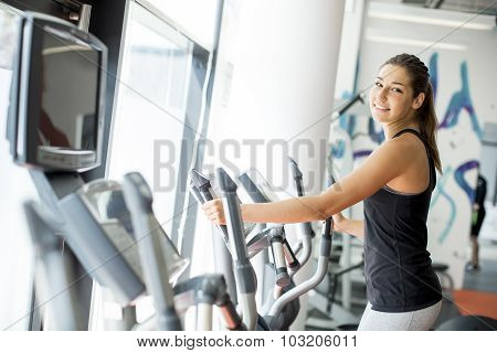 Young woman training in the gym