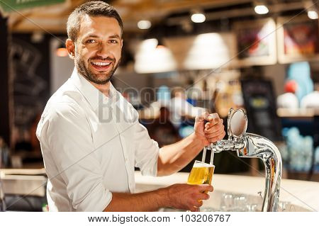 Only Fresh Beer In His Bar!