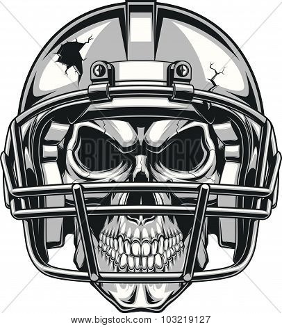 Skull in helmet