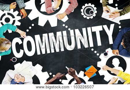 Community Connection Society Social Media Social Network Concept