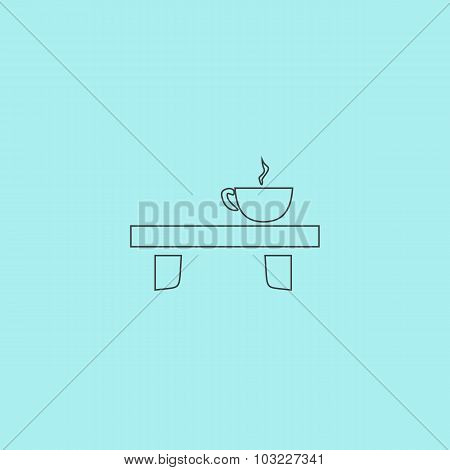 cup on the table icon