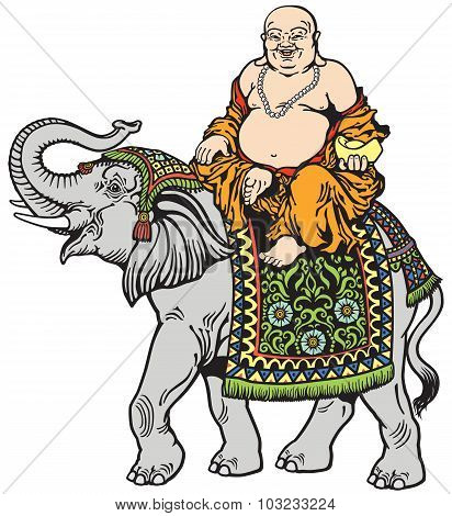 buddha and elephant