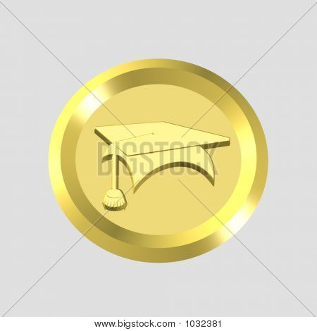 Ícone de educação de ouro